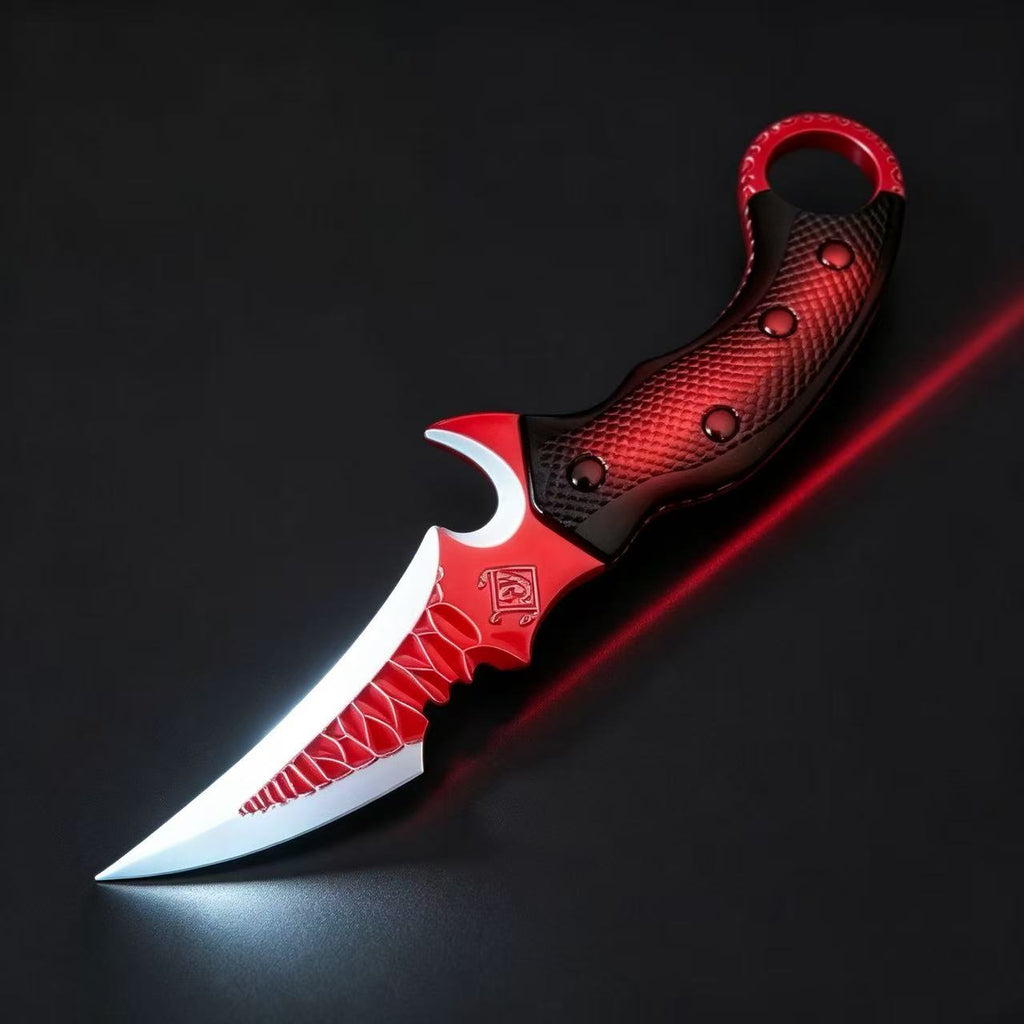 Red Dragon Scale Karambit Trainer Knife