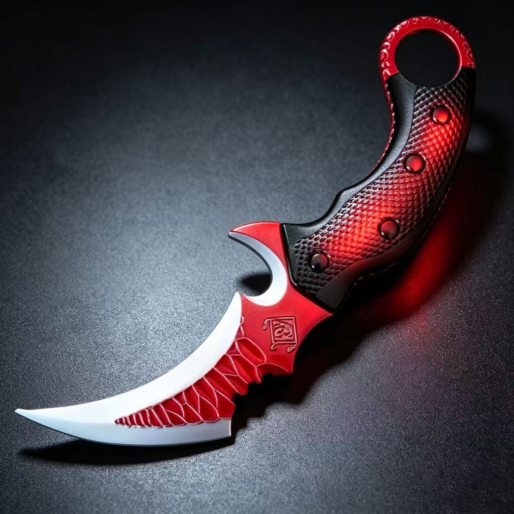 Red Dragon Scale Karambit Trainer Knife