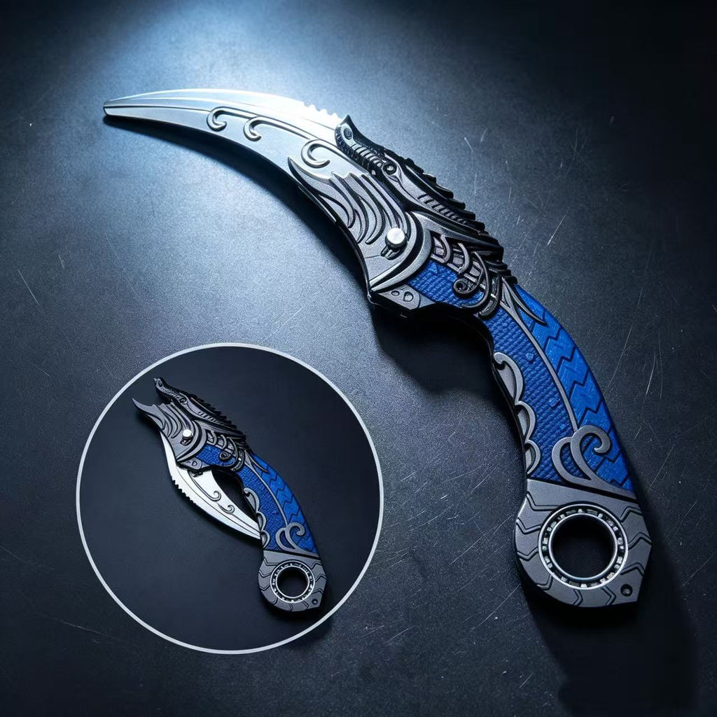 Blue Dragon Folding Karambit Trainer Knife