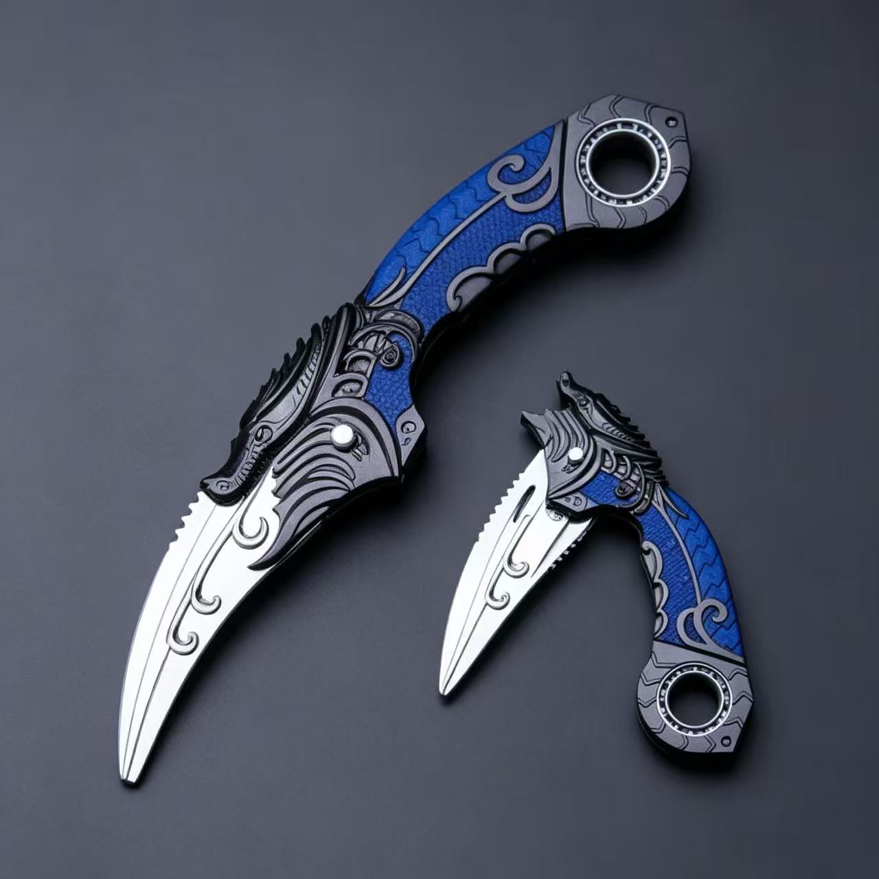 Blue Dragon Folding Karambit Trainer Knife