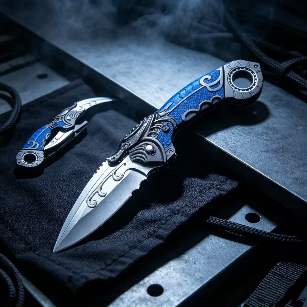 Blue Dragon Folding Karambit Trainer Knife