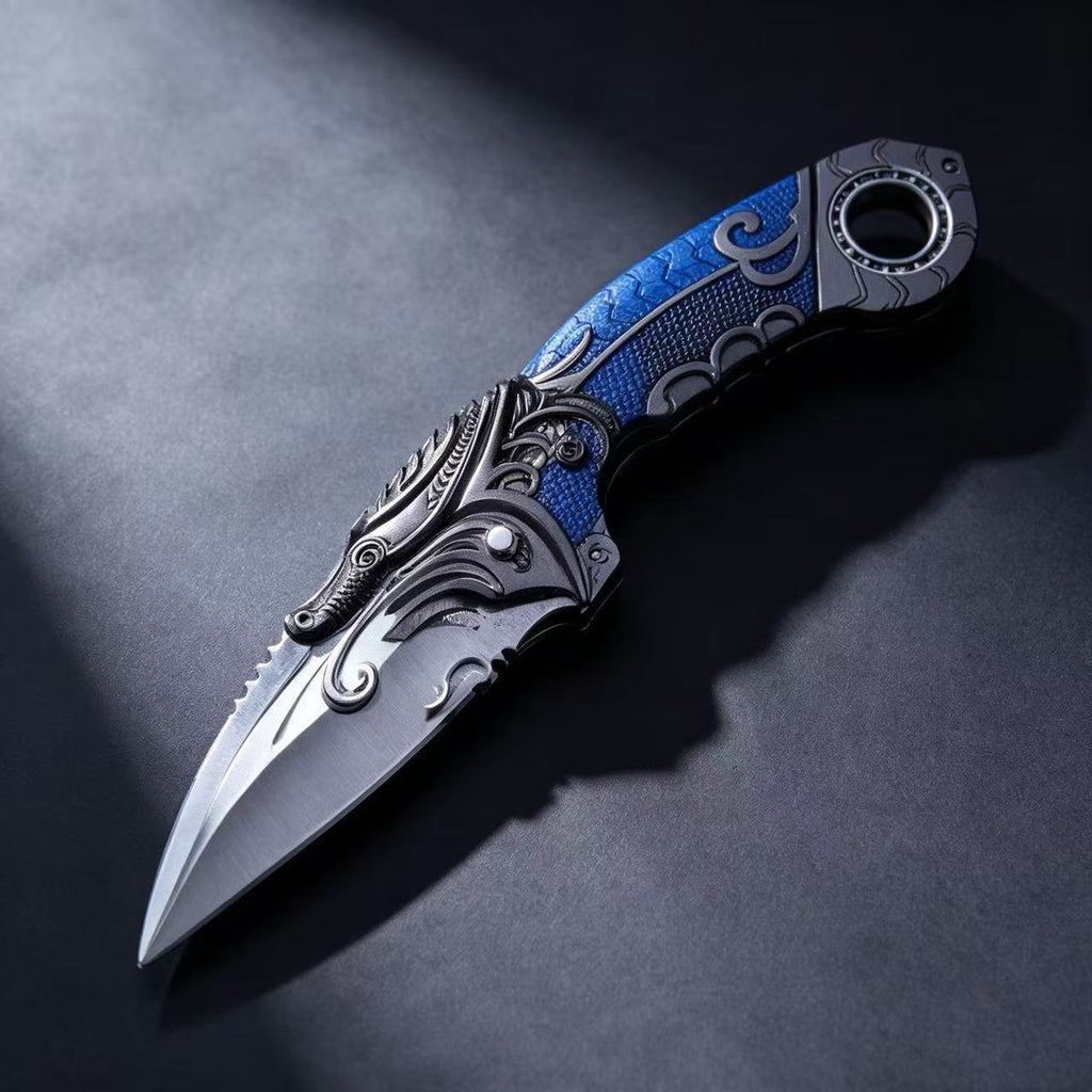 Blue Dragon Folding Karambit Trainer Knife