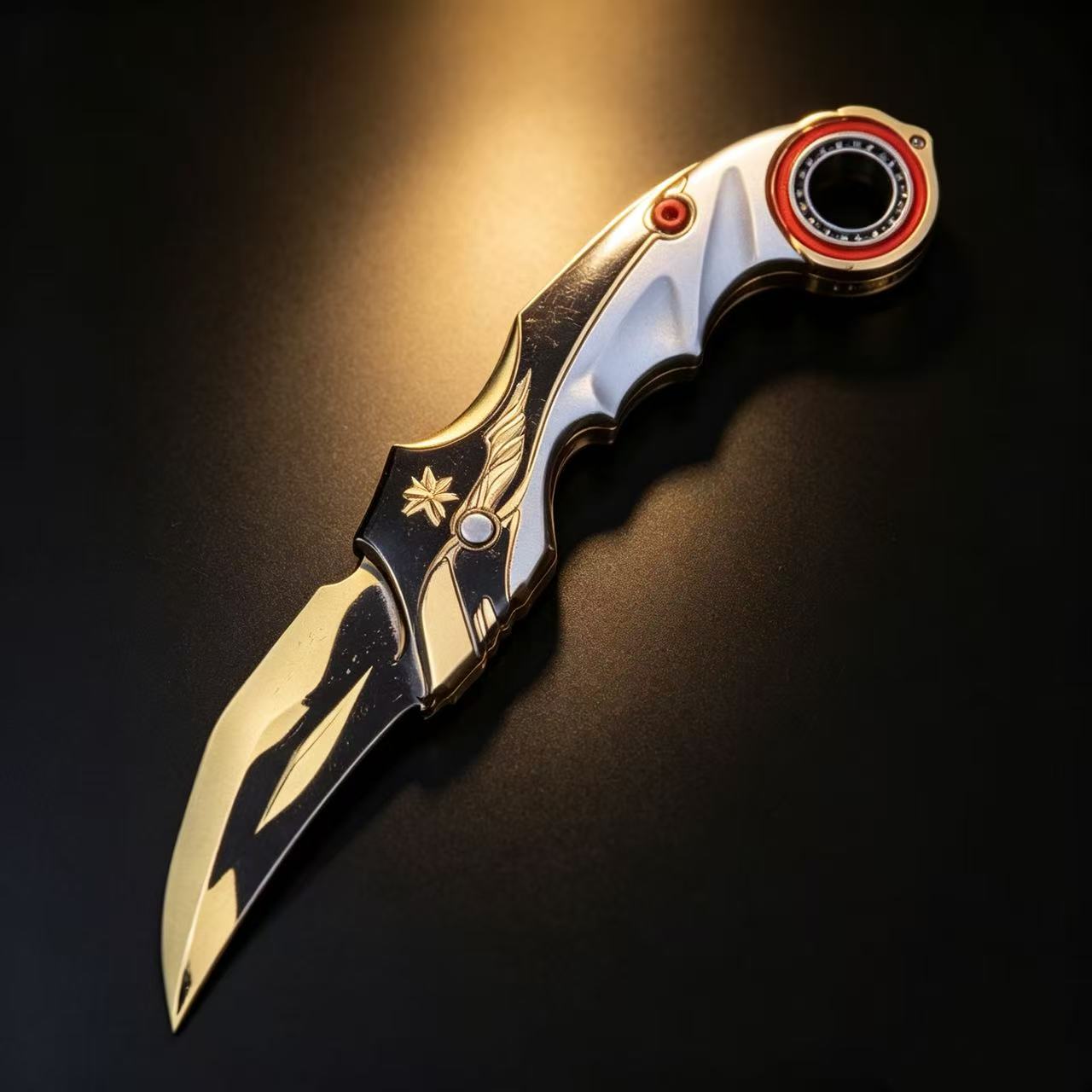 Gold Wing Folding Karambit Trainer Knife