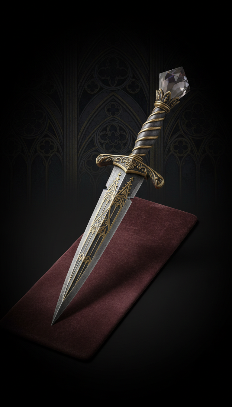 Cathedral Arch Engraved Dagger
